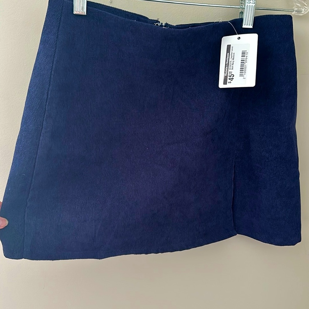 Blue corduroy miniskirt
